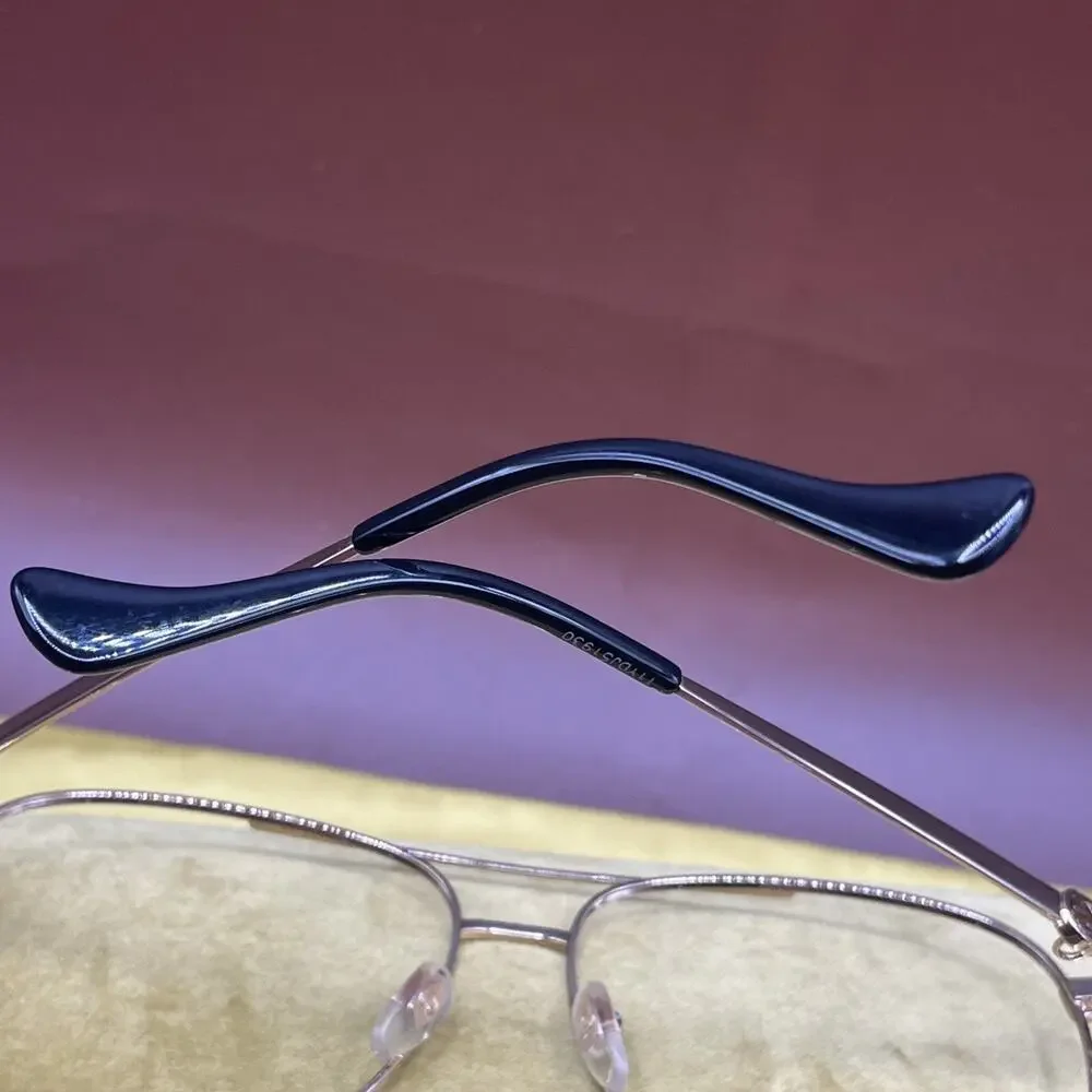 Gucci GG1088S 001 Sunglasses Frame For Parts Repair Gold Tone With Chain Case